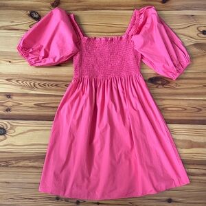 EUC Trina Turk Mesquite Puff Sleeve Women’s Coral Dress size Small